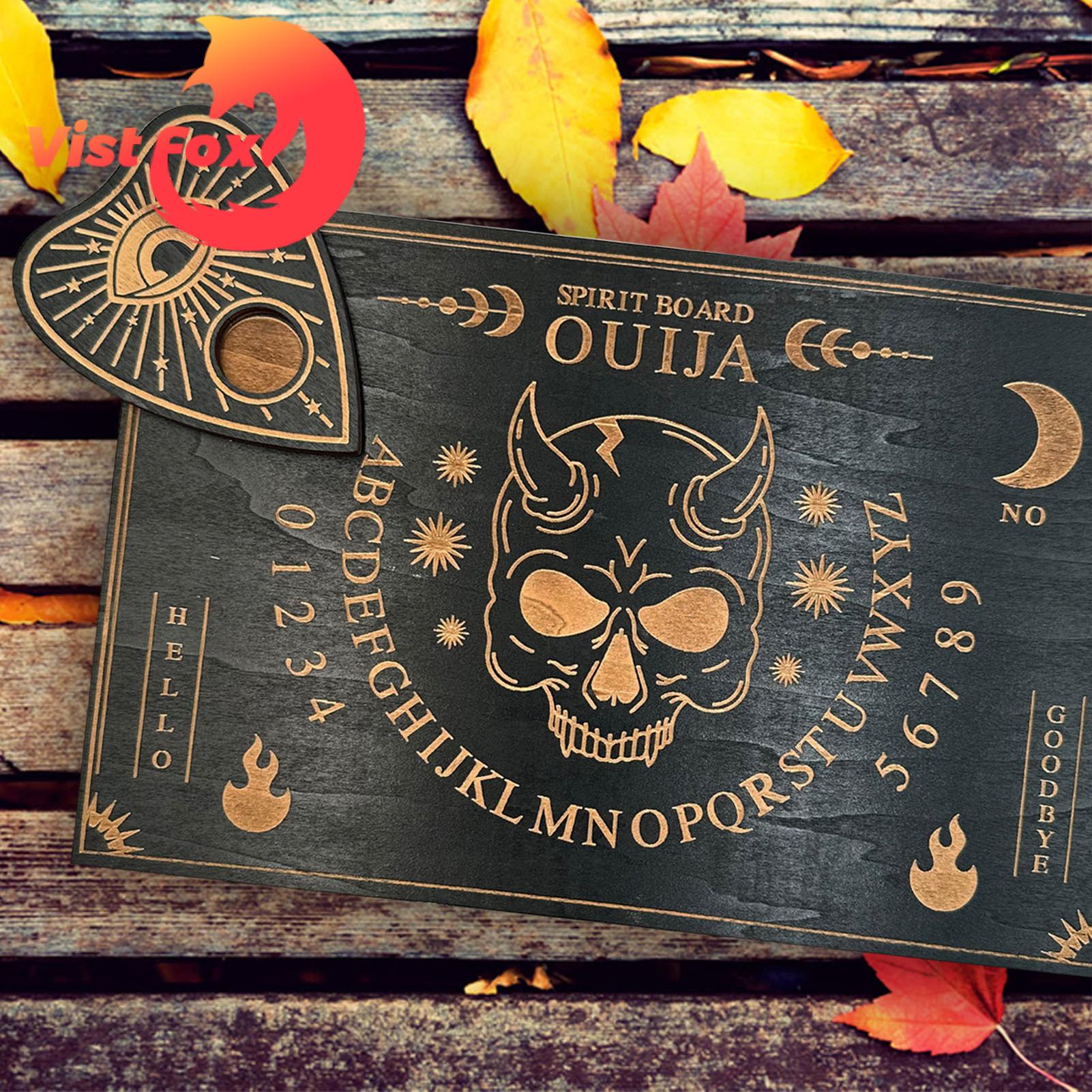 Wood Surface Ouija Board Spooky Halloween Spirit Game Board Perfect Festival Decoration Halloween Ouija Board. 