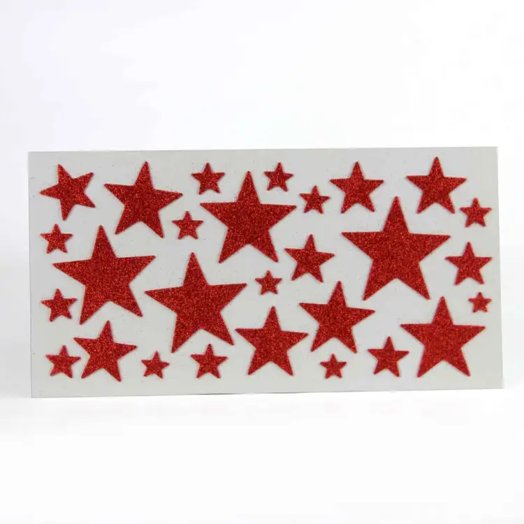 Christmas Foam Glitter Star Stickers