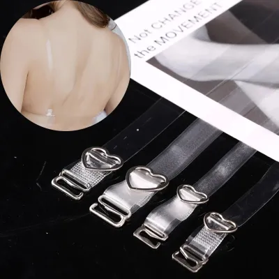 READY STOCK] Adjustable Transparent Clear Matte Heart Shape Bra