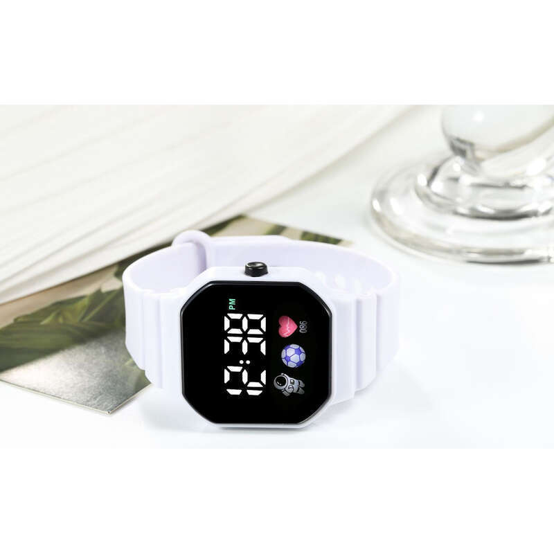LED Large Screen Sports Fashionable And Simple Square Astronaut Watch, High-value Student Electronic Watch_voghion.com