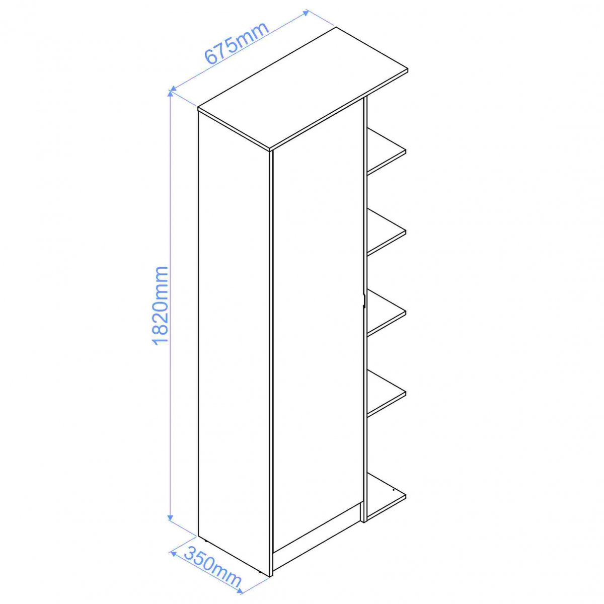 Single Door Wardrobe / Storage Cupboard / Dressing Room /Bedroom / Shoe Cupboard. 