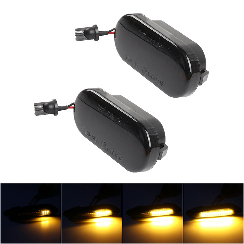 2pcs Dynamic LED Side Marker Turn Signal Light Blinker Light Replacement For VW Golf/ Passat/ Polo/ Sharan. 