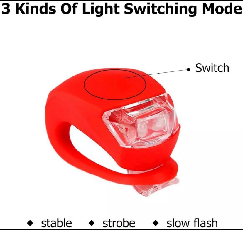 Bicycle Light Silicone LED Fog Light Helmet Light Waterproof Cycling