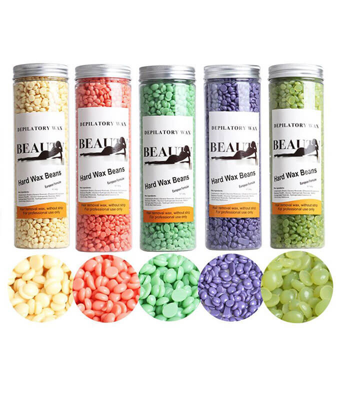 400g Depilatory Wax Beads, Hard Wax Beans for Painless Hair Removal, Brazilian Waxing without strip for Underarms Leg Face 4bhw. 