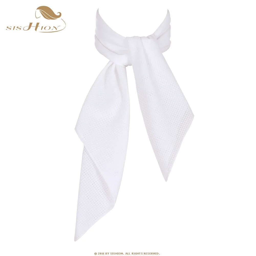 SISHION White Women Scarf Small Square Solid Color Collar Little Cravat Scarves 70*70cm Ladies Chiffon Handkerchief SD0017 Pizazzazz. 
