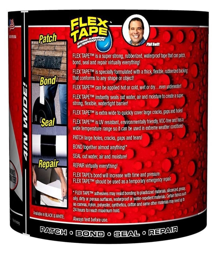 No Leak Tape | Waterproof No Leak Tape | Instantly Stops Leaks | Super Strong Tape | PVC, Roof Leaks Tape. 