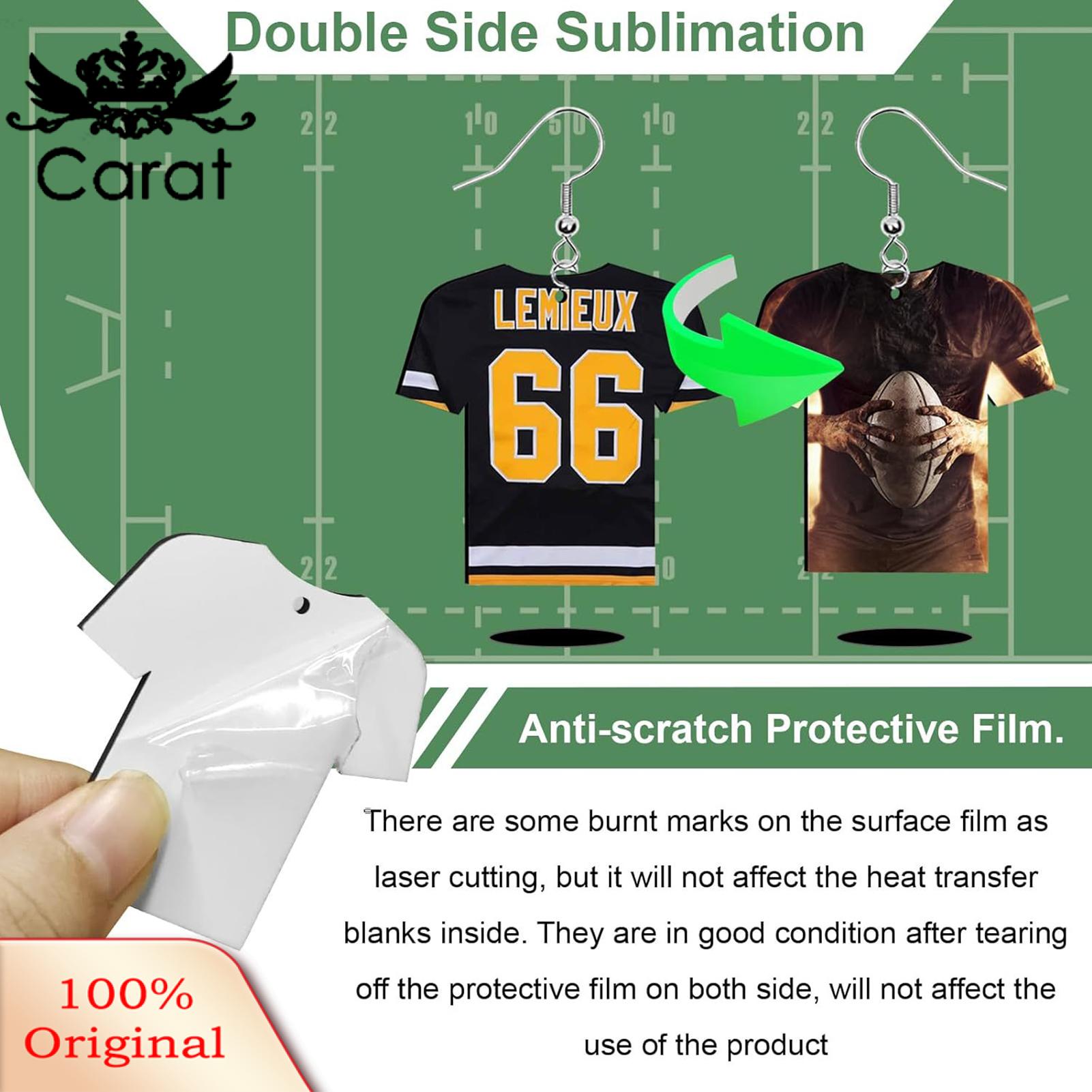 Carat Diy Sublimation Ear Hooks Football Shirt Design Sublimation Earrings Double Sided Heat Transfer Hooks Diy Southeast Asian Style Earrings. 