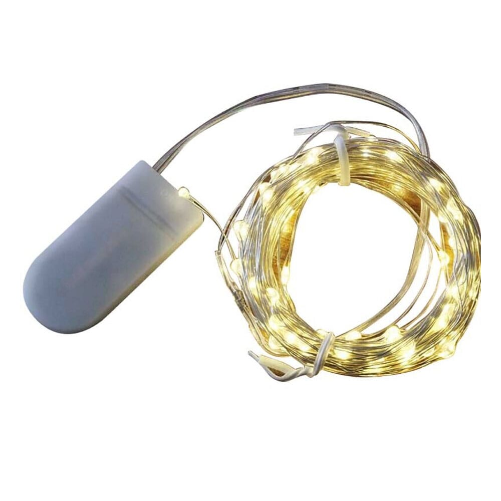 Battery Operated Fairy Lights, 2m 20 Led 2 Modes warm White く日はお得♪