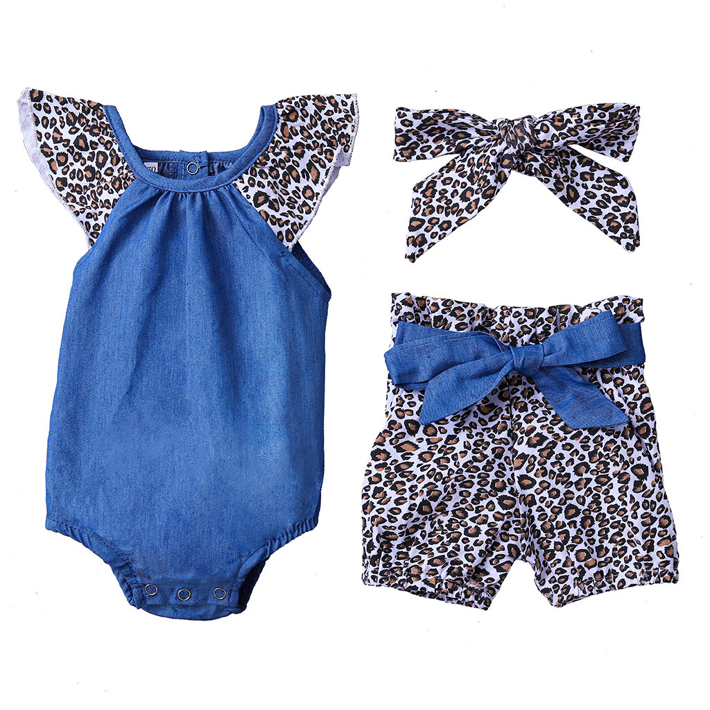 leopard print denim jumpsuit