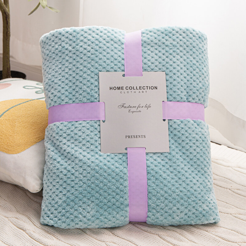 Super Soft Fluffy Plaid Winter Bed Blankets Large Thick Fleece Sofa Blanket Pink Small Microfiber Blanket for Kids Bedding Home. 
