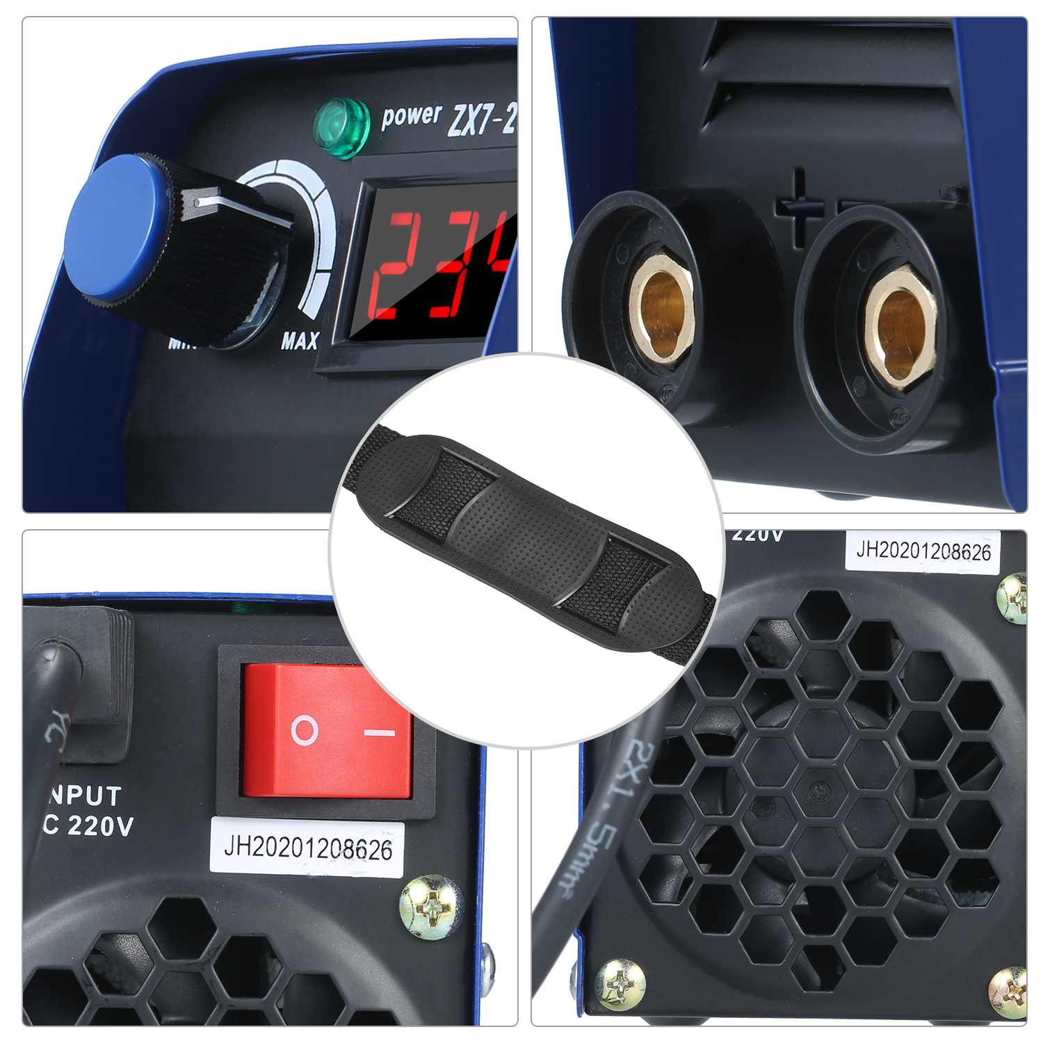 250 Amp Arc Welder Digital Inverter IGBT Stick 220V Mini Portable Electric Welding Machine with LED Display Quick Connector for Beginner. 