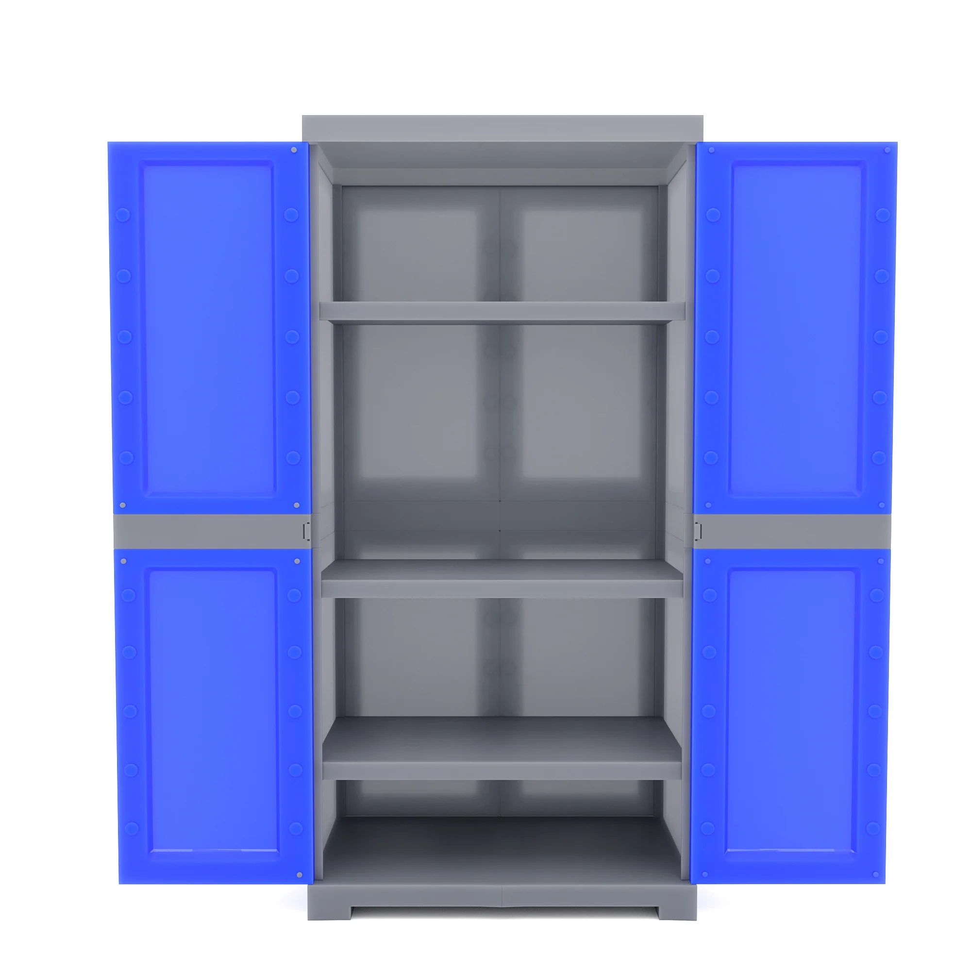 Nilkamal Freedom cupboard Mini Large (FML) Plastic Storage Cabinet (Deep Blue / Grey). 