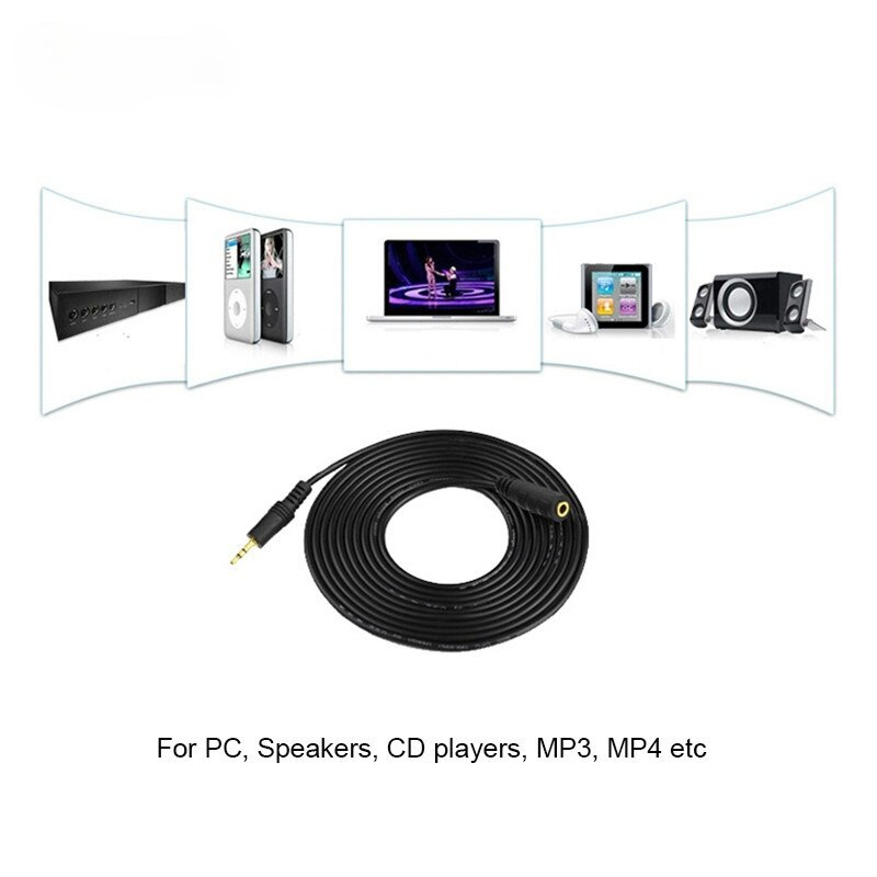 ( 1.5M / 3M / 5M / 10M ) 3.5mm Jack AUX Extension Audio Cable 3.5mm To Aux Base Wire Cord Headphone Microphone Extender Cable. 