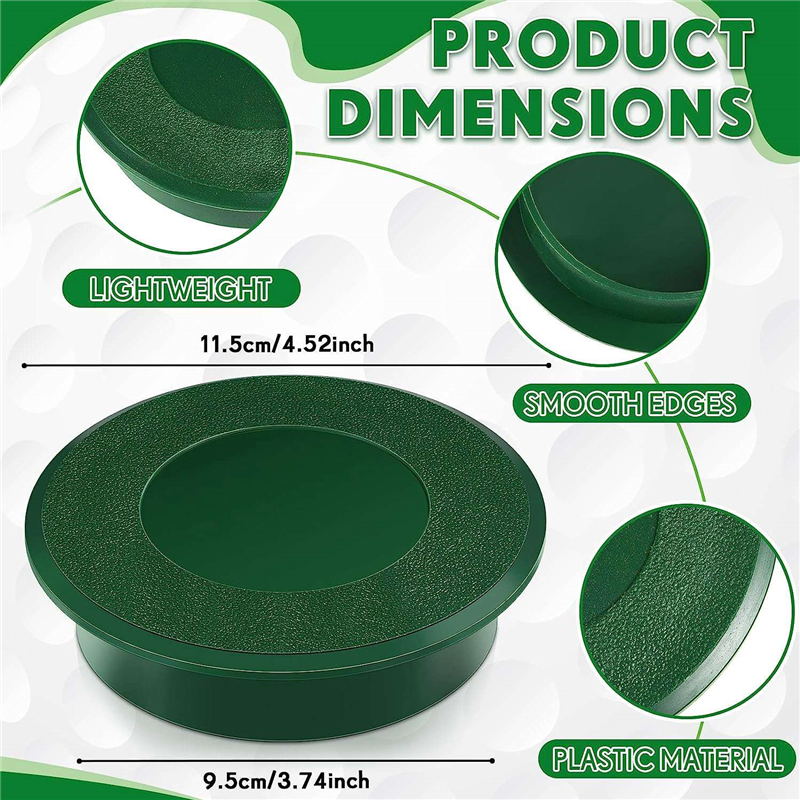 6 Piece Golf Cup Cover Golf Hole Putting Green Cup Green for Garden Backyard Outdoor Activities. 