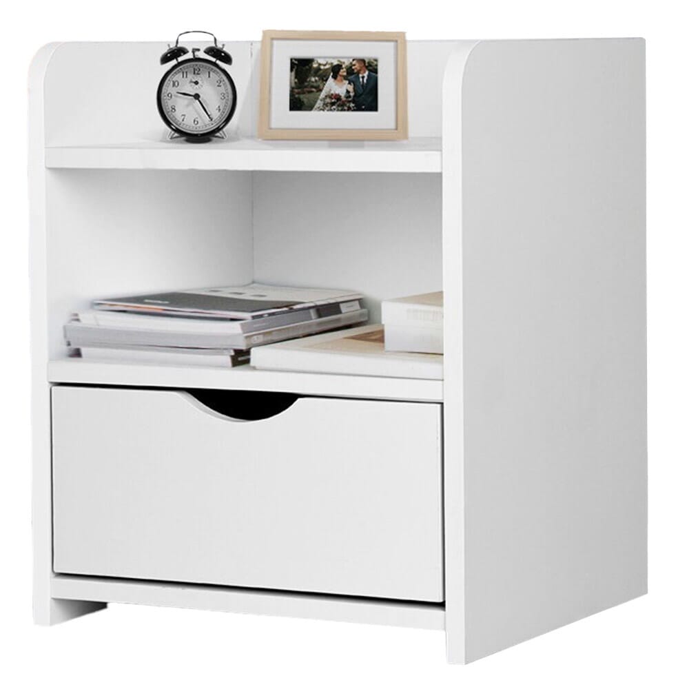 VTEC Home Modern One Drawer Bedside Cupboard / Night stand/Modern Nightstand/ End Side Table