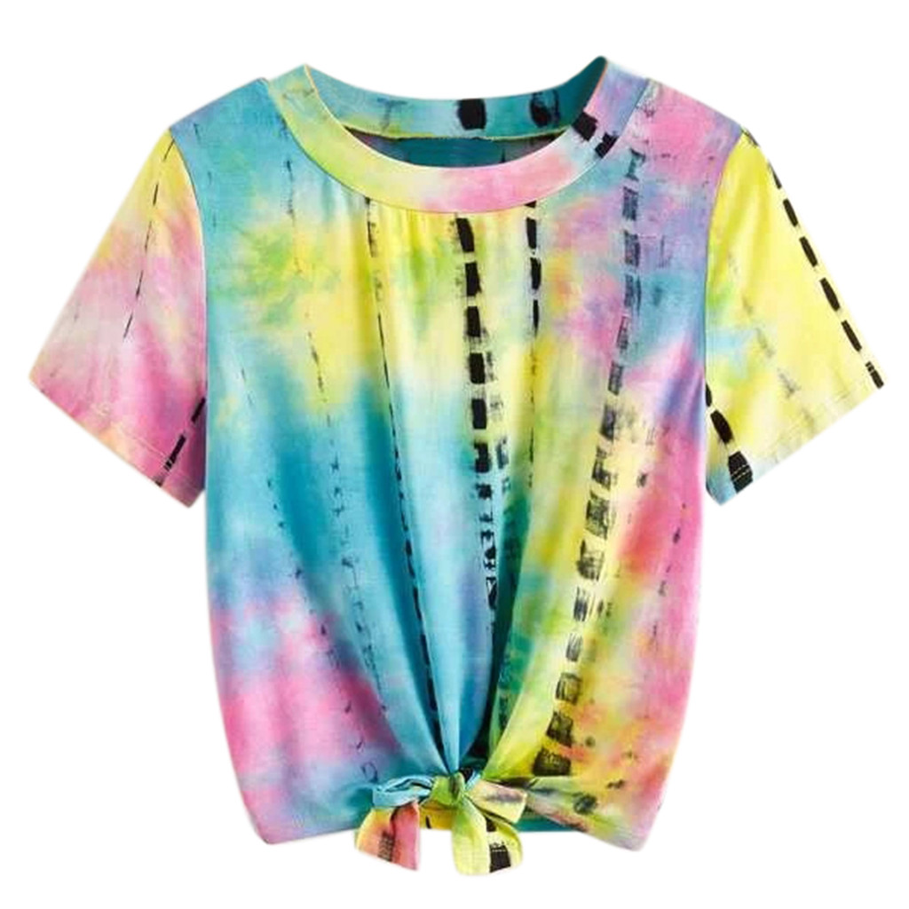 tie dye cut out shirt