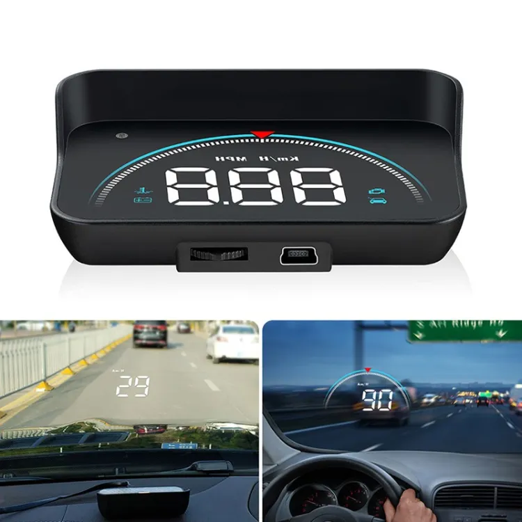 Car Speedometer HUD Head Up Display OBD2 Standard HD Projector RPM Water  Temperature Voltage Display