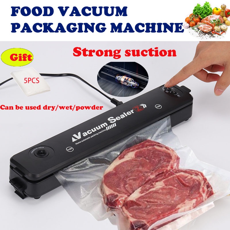 New Vacuum Sealer Machine Air Sealing System for Food Preservation Dry & Moist Food Modes, Easy