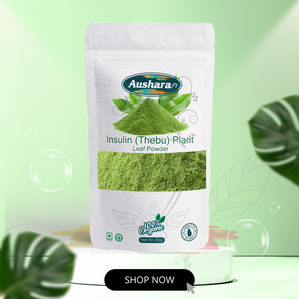 Aushara 50g Insulin Leaf Powder | Thebu Powder | costus igneus plant powder. 