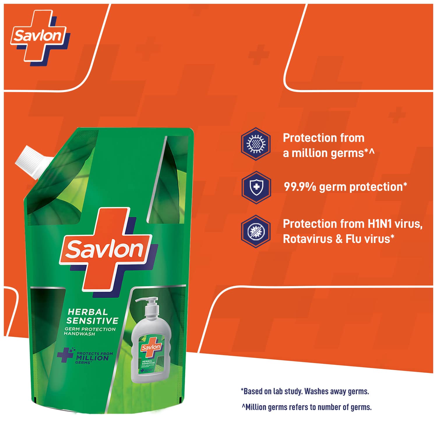 Savlon Clothes Disinfectant and Refreshing 230 ml & Herbal Sensitive pH balanced Liquid Handwash Refill Pouch, 725ml FROM (INDIA) SAM. 