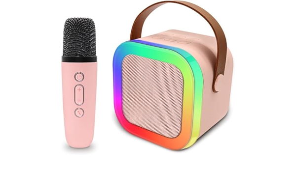 K12 Mini Portable Bluetooth Karaoke Speaker with Wireless Mic for Kids ...