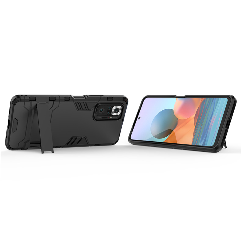 【ThinkWay】Iron Man Armor Shockproof Slip Resistant TPU and PC Case with Magnetic Stand and Belt Clip For Xiaomi Poco M3 & Redmi Note9 4G China Version/Redmi 9T/Redmi 9 Power. 