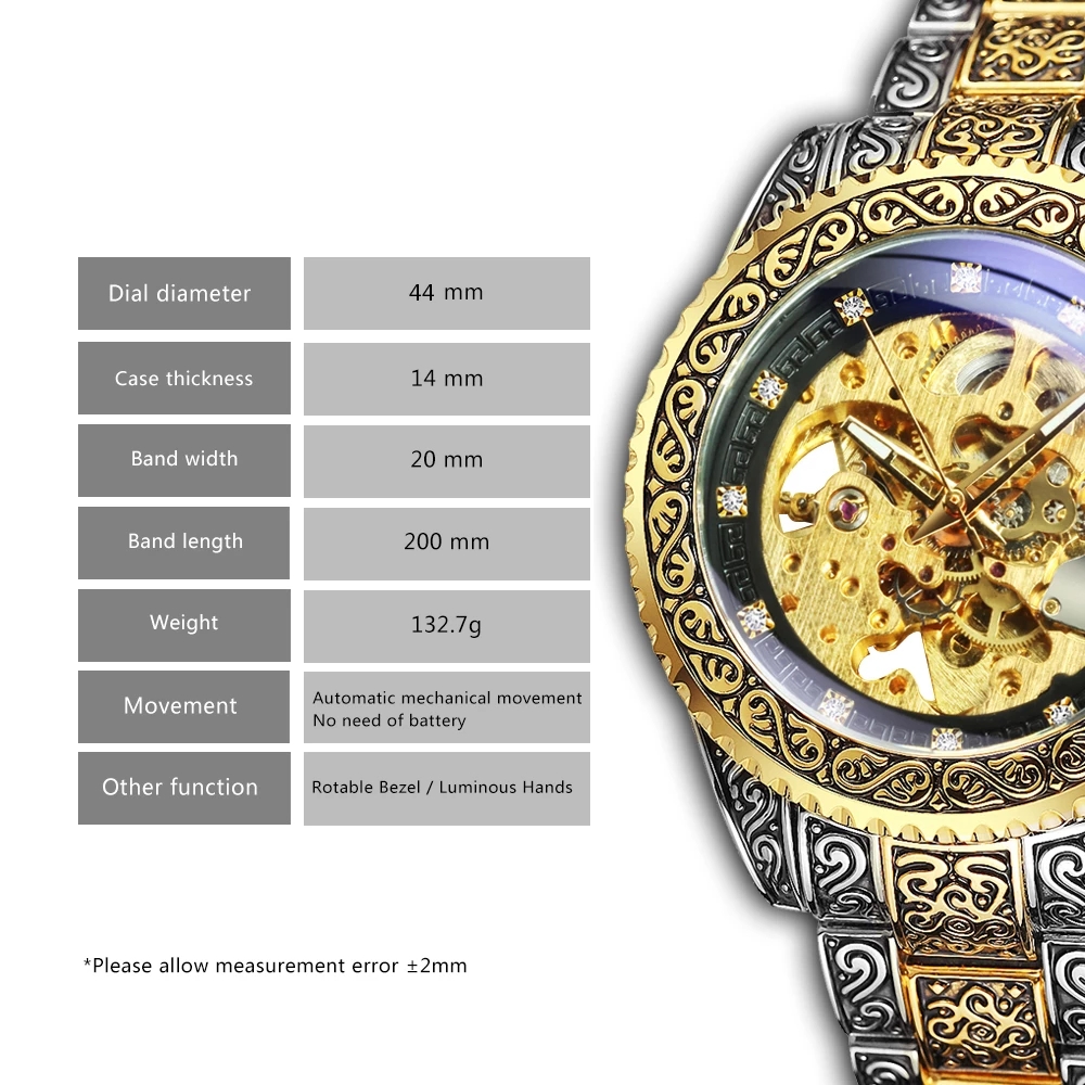 Forsining brand fashionable business waterproof stainless steel strap automatic mechanical men's watch. 