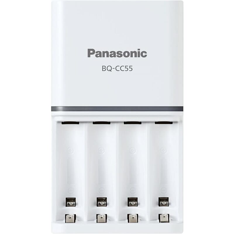 Panasonic Eneloop (BQ-CC55) Fast Smart Charger 1.5 Hours With Individual Control - White. 