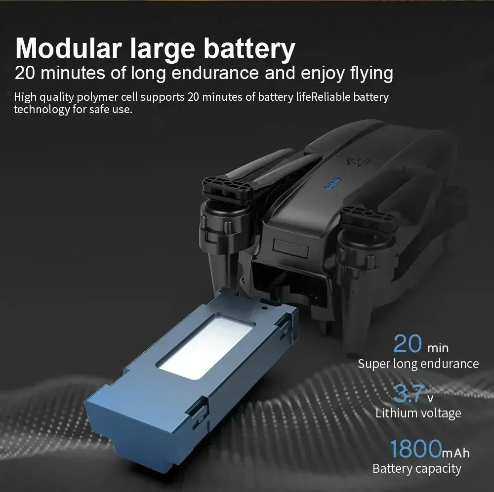 E99 Pro Drone Foldable HD Dual Camera Aerial Photography Quadcopter Optical Flow Positioning Altitude Hold Drone. 