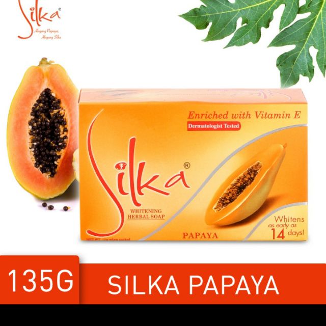 Silka Herbal Soap Whitening_ Papaya 135g. 