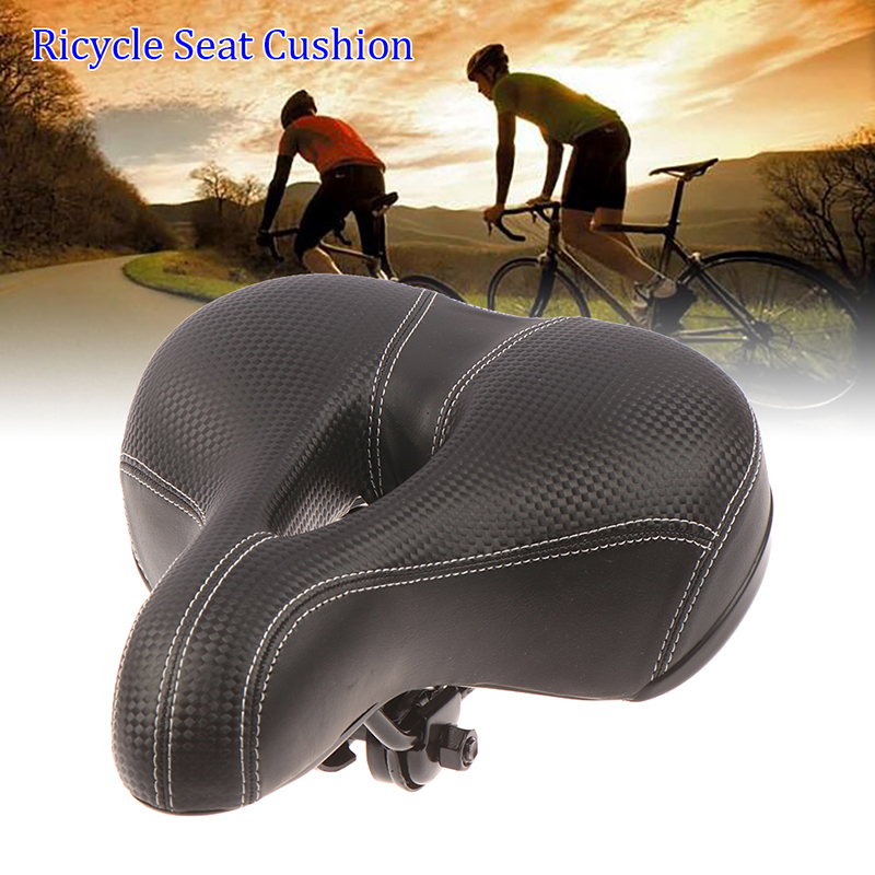 【DIV MALL】Wide Big Bicycle Saddle Seat Big Comfort Cushion Pad Sprung Gel