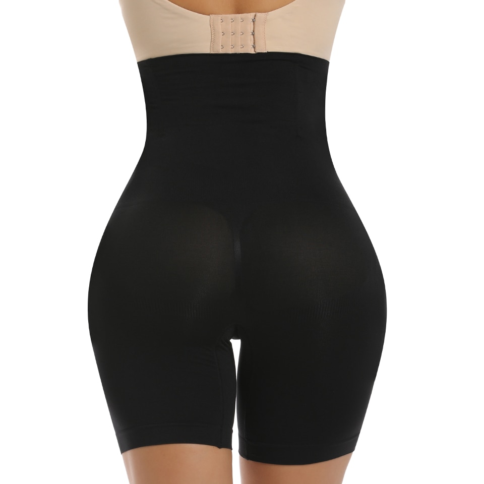 HSR Shapewear for Women Tummy Control Shorts High Waist Panty Mid Thigh Body  Shaper (M, Black)