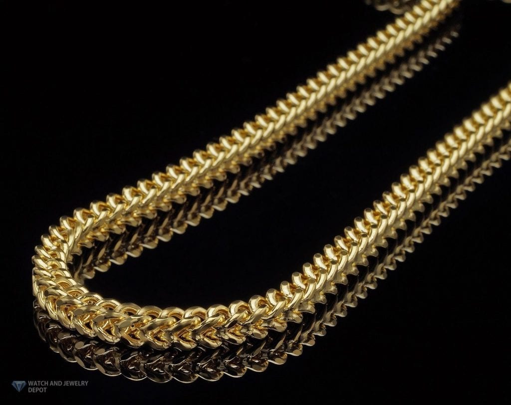 Gold plated snake box pattern indian 