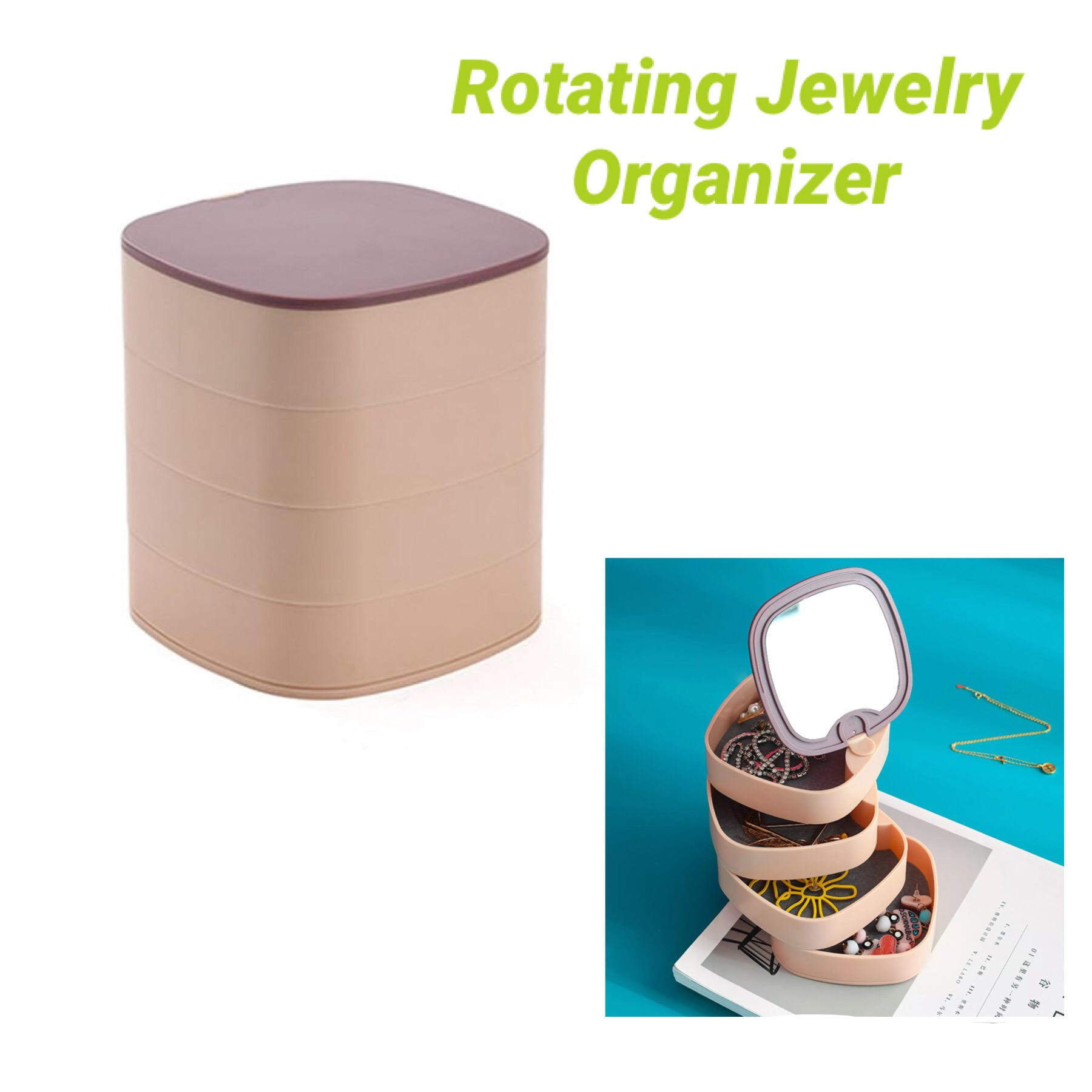 Rotating hot sale jewelry organizer