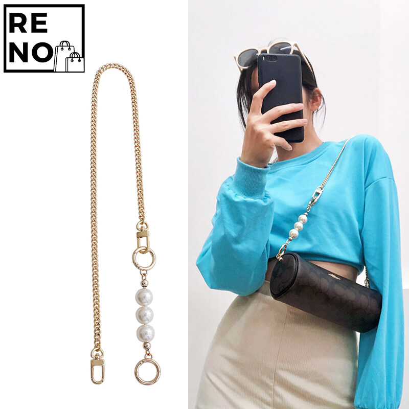 Applicable To Coach Pencil Case DIY Replacement and Transformation of Pearl Chain Accessories of Armpit Bag Gucci Small Cylinder Bag Modified Shoulder Strap Handbag Belt Replaceable Bag Accessories 73cm