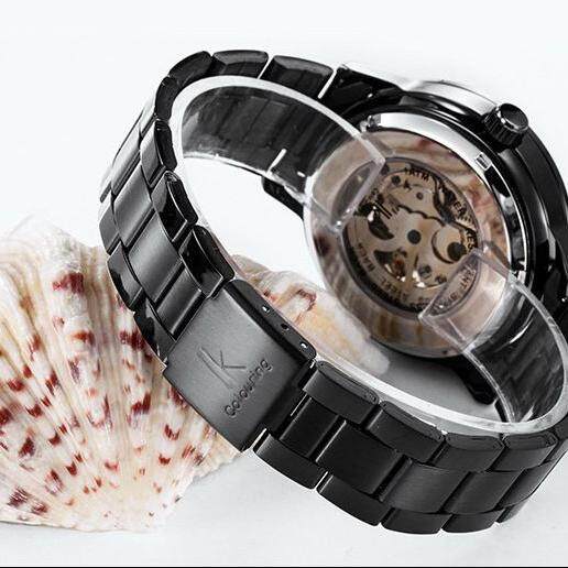 Montre Femme Marque de Luxe IK Colouring Men Allochroic Glass Skeleton Auto Mechanical Watch Wristwatches Free Ship. 