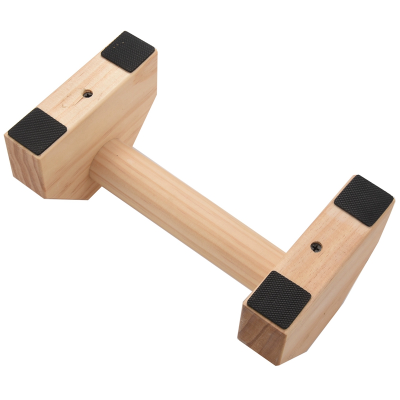 1 Pair Parallettes Gymnastics Calisthenics Handstand Bar Wooden Fitness Exercise Tools Training Gear Push-Ups Double Rod Stand. 