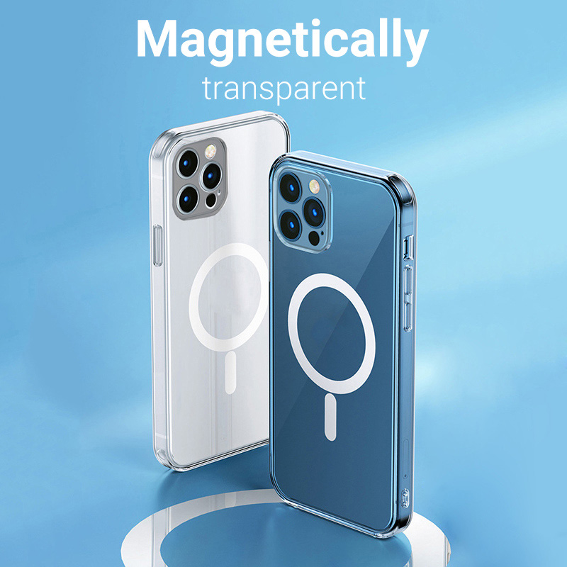 Magsafe Case Transparent Clear TPU Back Cover For iphone 12 Mini, 12, 12 Pro, 12 Pro Max, 13 Mini, 13, 13 Pro, 13 Pro Max, 14, 14 Pro, 14 Pro Max. 
