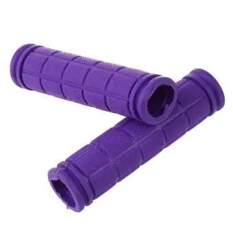 purple mountain bike grips