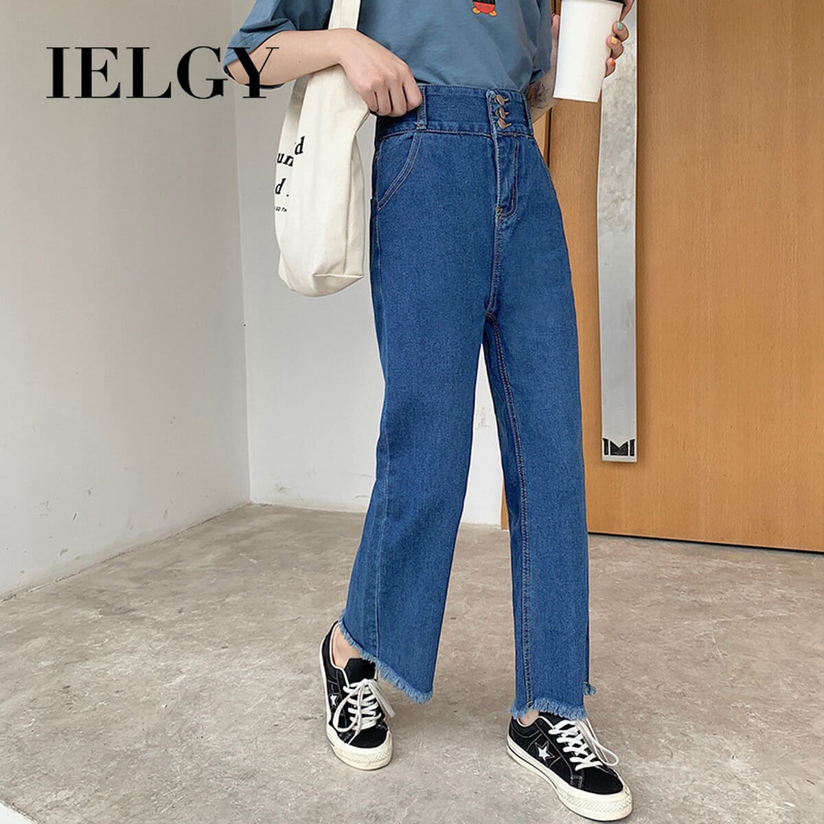 IELGY high-waisted wide-leg plus size 