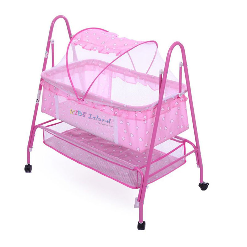 Baby Cot C208 High Quality Solid Shaking Swing Cradle Baby Bed With
