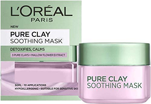 L'Oreal Paris Pure Clay Soothing & Detox Face Mask for Sensitive Skin 50 ml