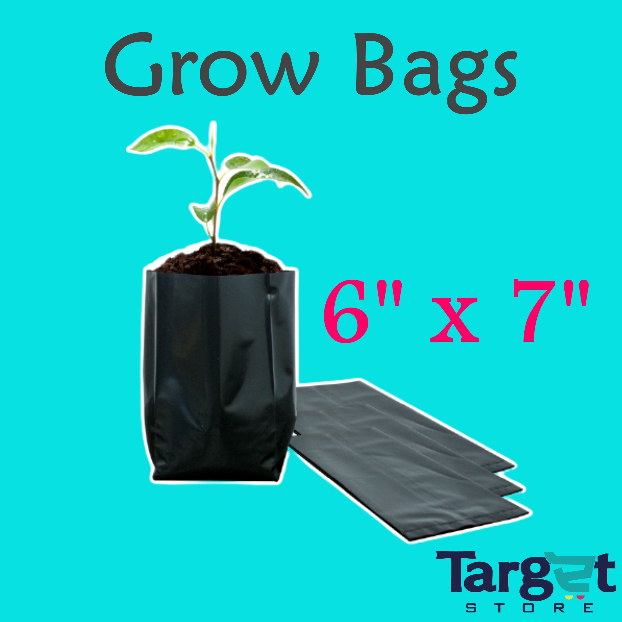 Small Planting bags Plastic Poly Grow Bag 6 x 7 50/100/300bags