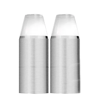 white plastic party cups