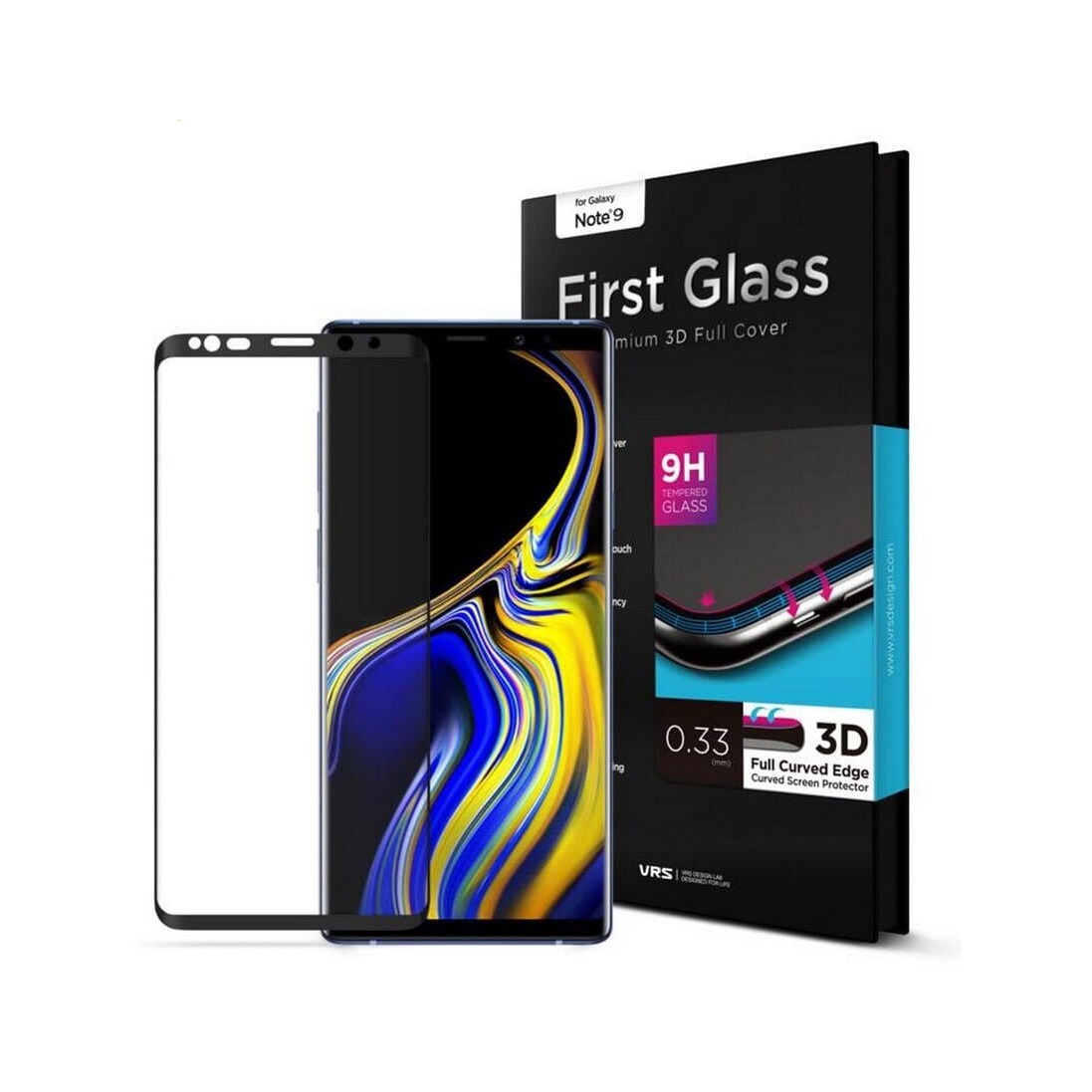 Samsung Note 8 High Qality Slim Full Clue Tempered Glass - Black border