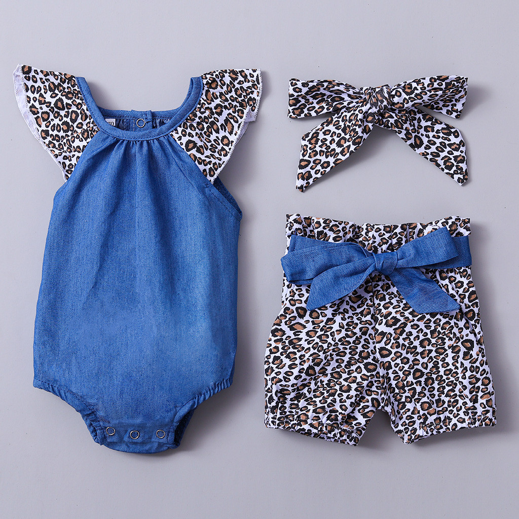 leopard denim jumpsuit