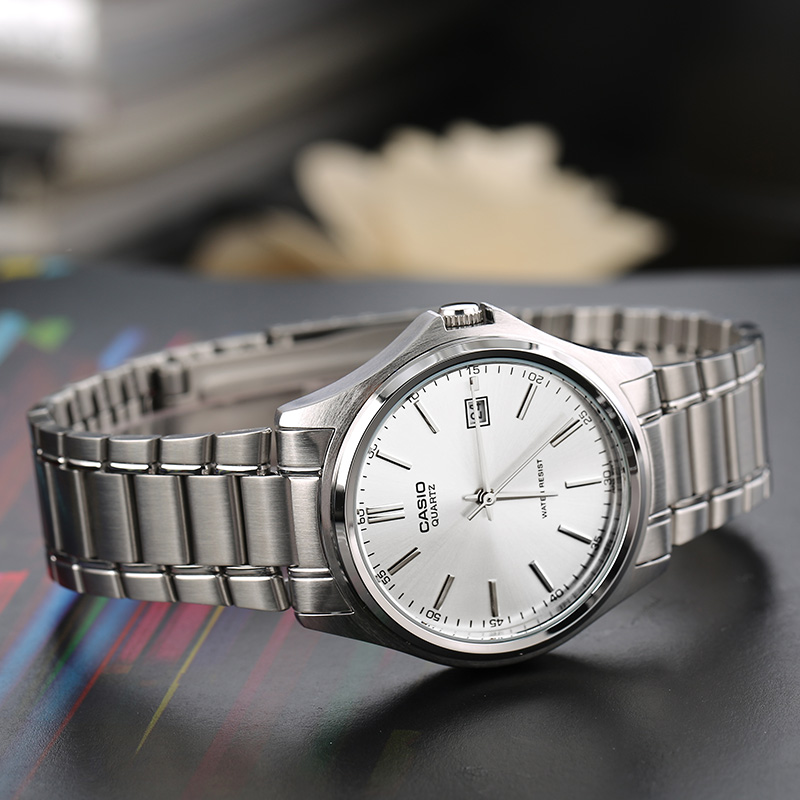 (Ready Stock) General Fashion EDIFICE MTP-1183 Series Silver Stainless Steel Men Watch MTP-1183A-7A. 