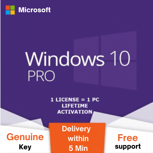 Windows 10 Pro Genuine License Key | Lifetime Activation for 1 PC | Instant Email Delivery* - Instant Delivery