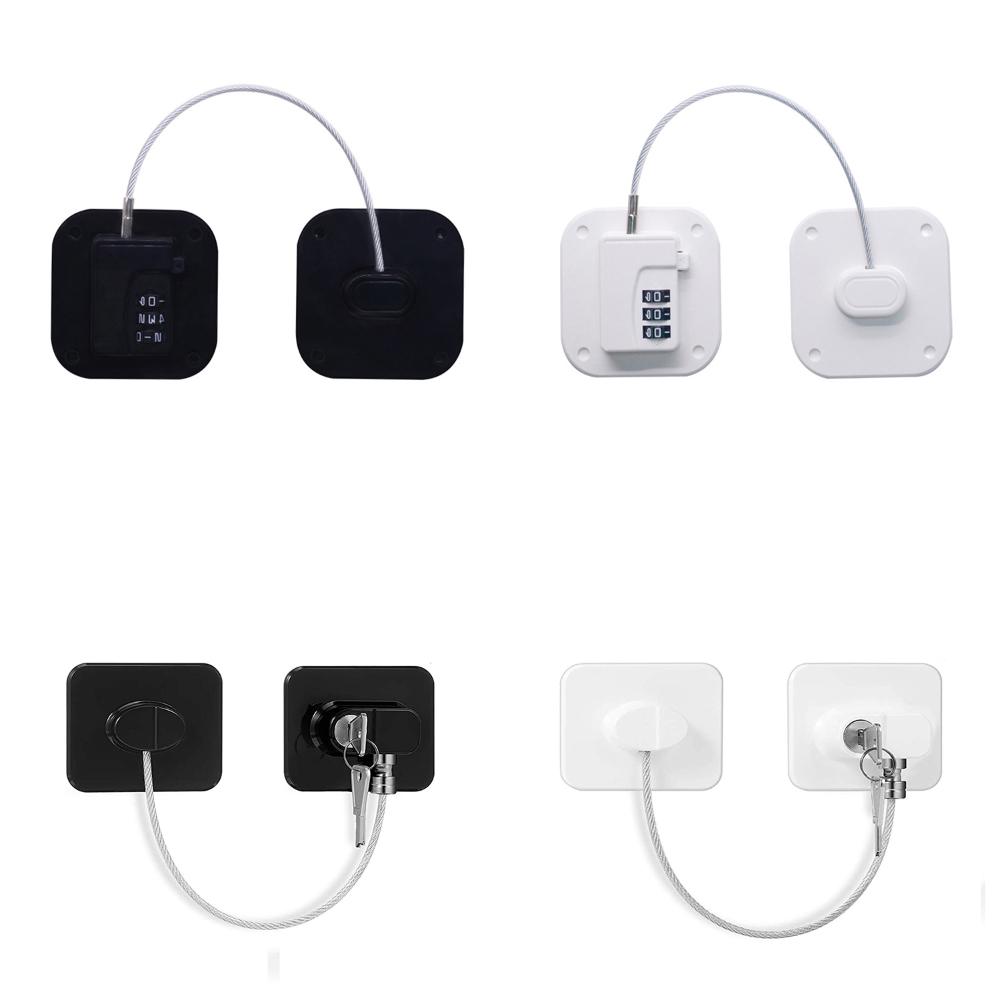 Sliding closet door lock key or combination lock security refrigerator lock with 1PCS baby baby safety cabinet lock