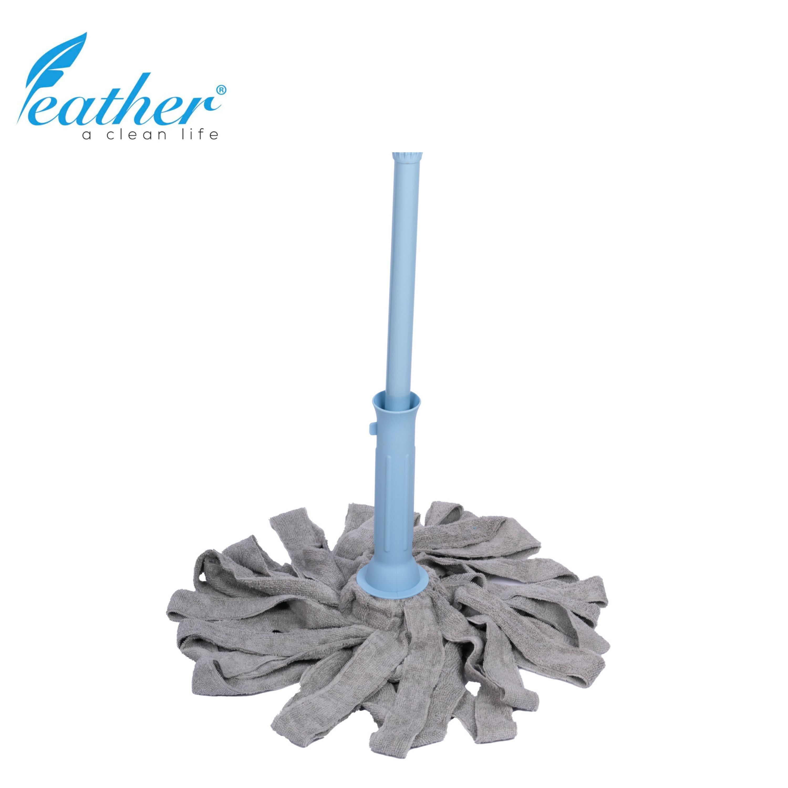 Microfiber Twist Mop with 120cm Plastic Coated Metal Handle